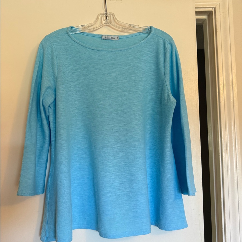 Cut Loose Blue Jersey Top